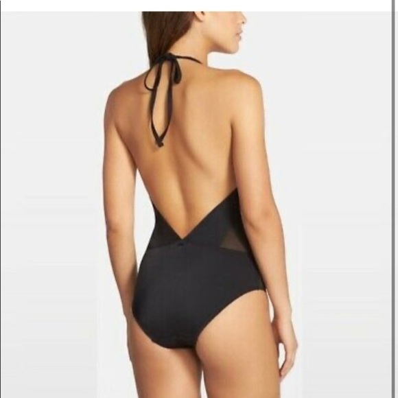 TED BAKER MESH PANEL BLACK SWIMSUIT - Picture 2 of 4